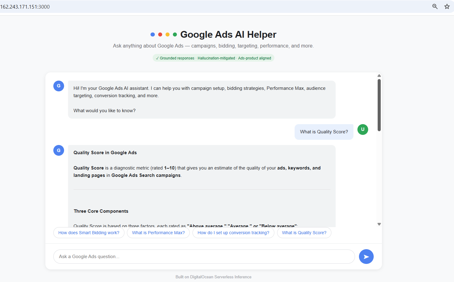 Google Ads AI helper UI image