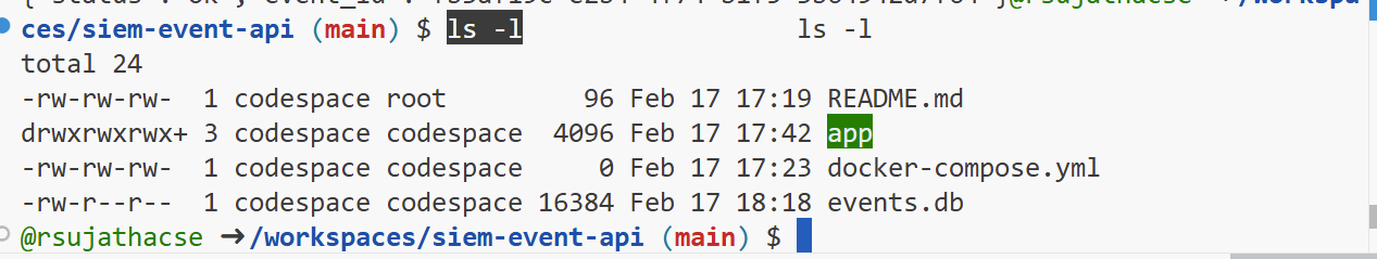 Database file created