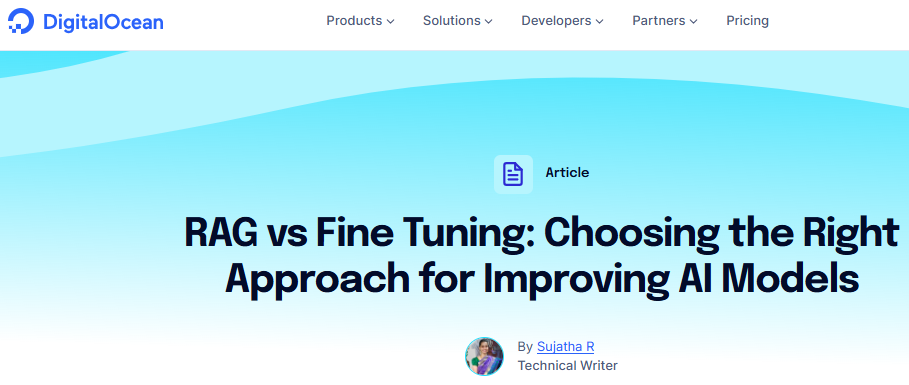 RAG vs Fine Tuning: Choosing the Right Approach for Improving AI Models